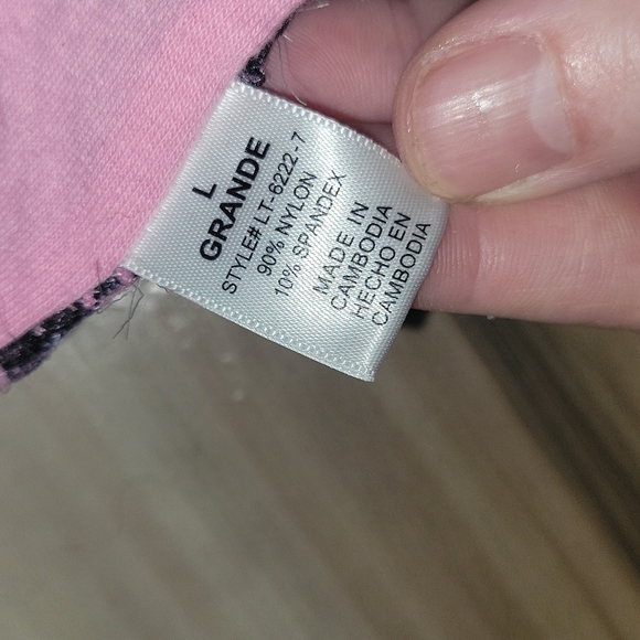 Bandeau Lace & Mesh Pink Animal Print - Picture 8 of 10